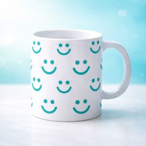 White Mug Multiple Smile
