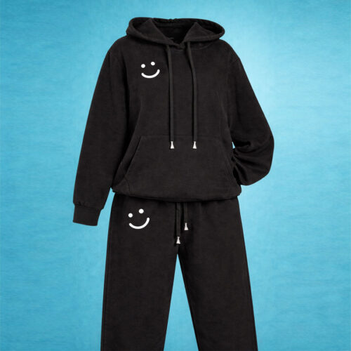 Women joggers suit smile logo on right