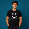 Black tshirt white logo with writing
