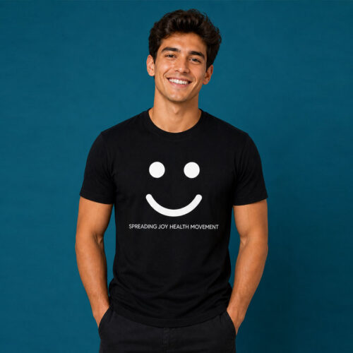 Black tshirt white logo with writing