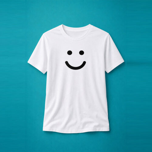 White with black logo