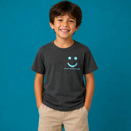 T-shirt Kids-Top Left Smile with Slogan