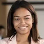 Young woman smiling in office setting