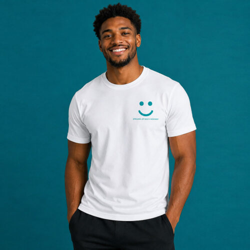 T-shirt Men – Top Left Smile with Slogan