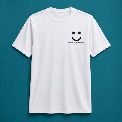 T-Shirt Men – Top Left Smile and Slogan