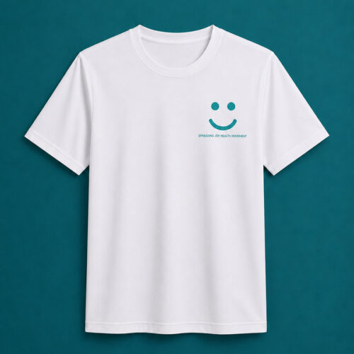 T-Shirt Men – Top Left Smile and Slogan